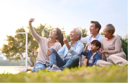 Family Taking Selfie