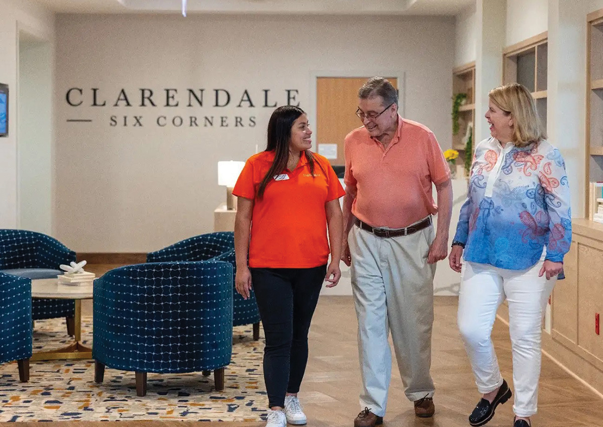 Clarendale Six Corners tour with senior couple and employee